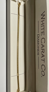10KT 4MM SOLID CUBAN BRACELET - White Carat - USA